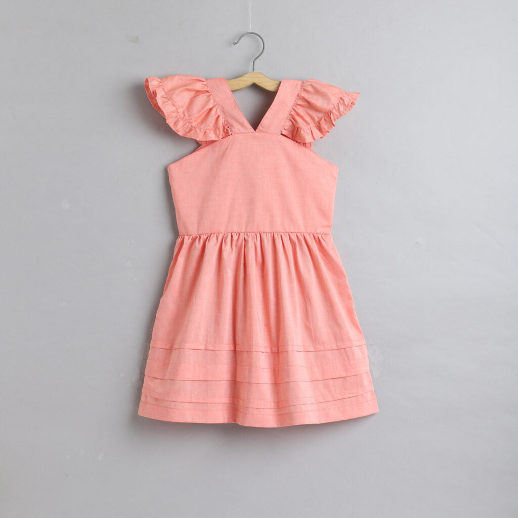Solid Pink Casual Dress