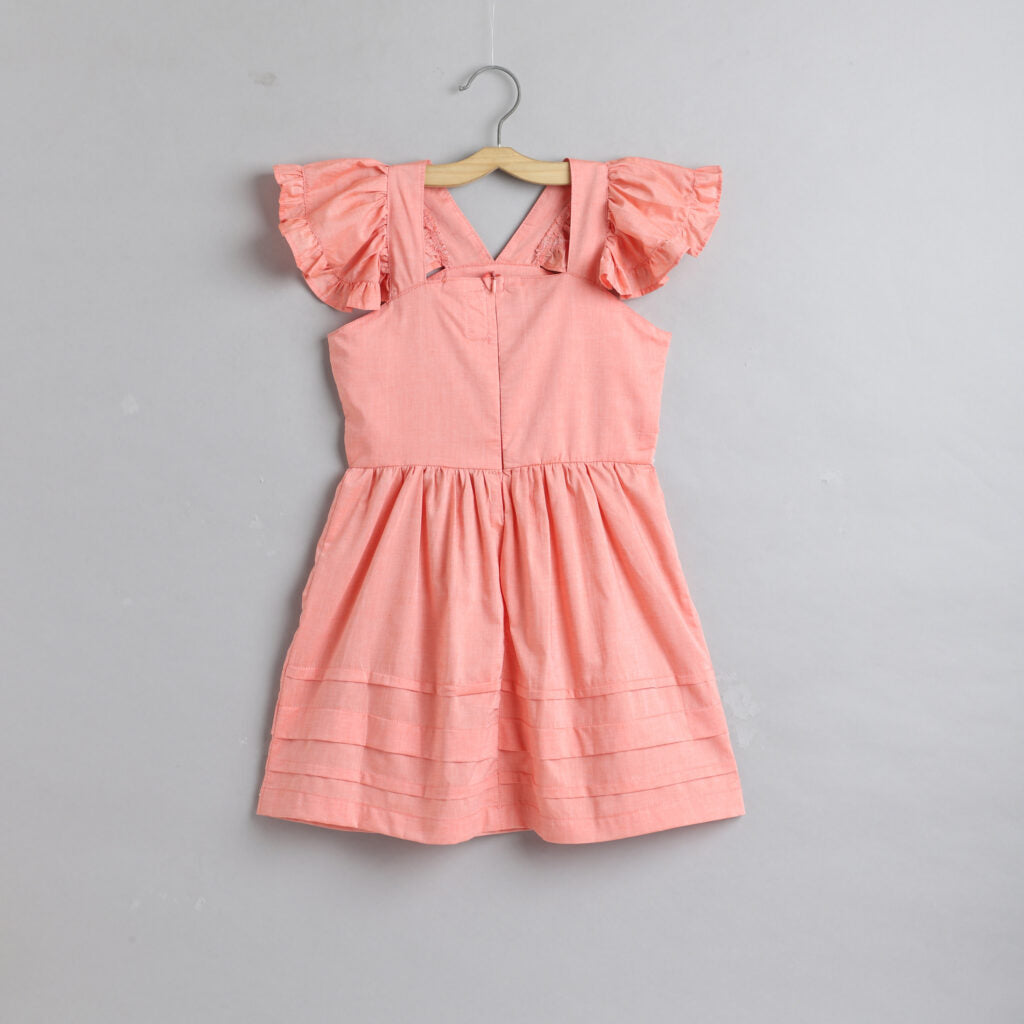 Solid Pink Casual Dress
