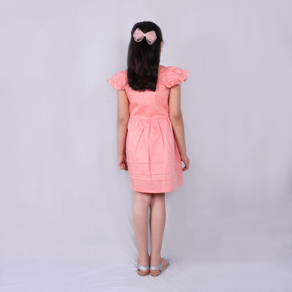Solid Pink Casual Dress