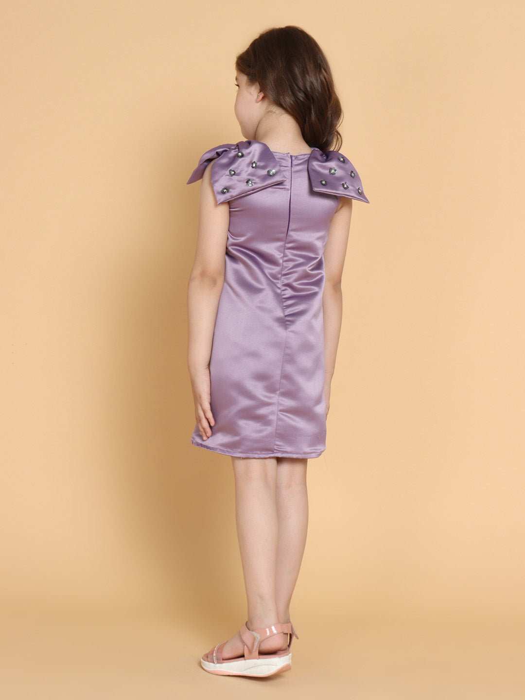 Piccolo - Lilac Dress with Embellished Bow
