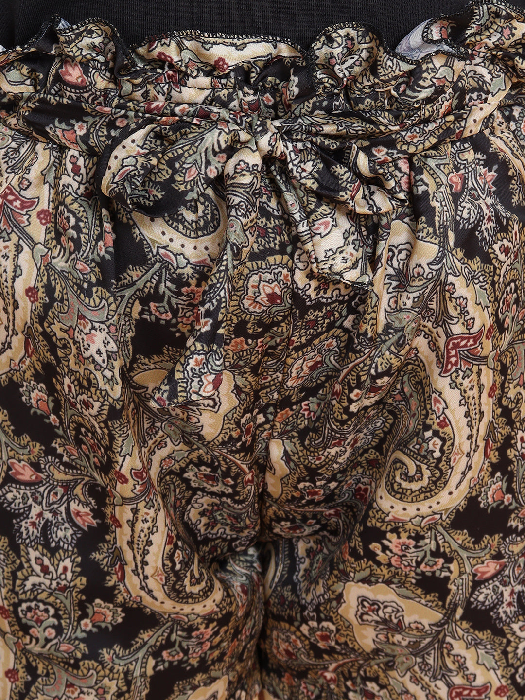 Piccolo - Satin Printed Ruffled Shorts &amp; tee Set