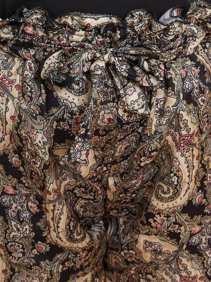 Piccolo - Satin Printed Ruffled Shorts &amp; tee Set