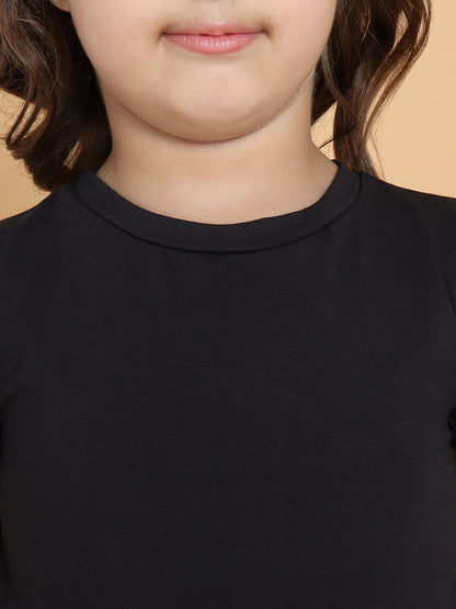 Piccolo - Satin Printed Ruffled Shorts &amp; tee Set