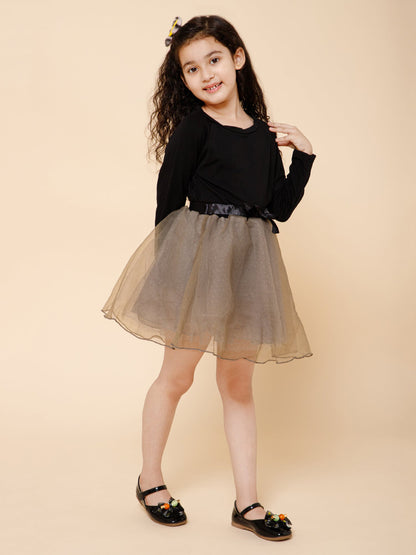 Grey &amp; Black Skirt Top