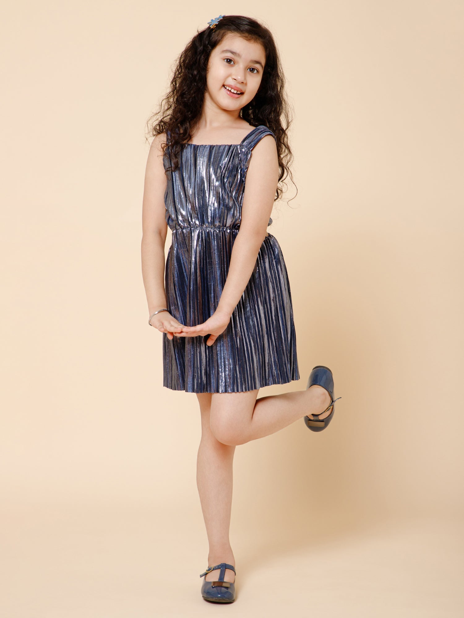 Piccolo-Ruffled Hem Long Dress-Purple