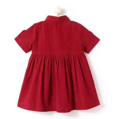 Trendy Girls Dress - Red