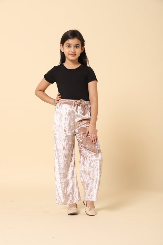 Girls Round Neck Tshirt With Straight Trousers