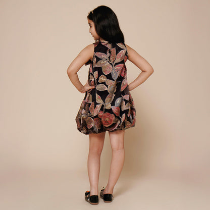 Bow Detailed Sleeveless Dress-Black