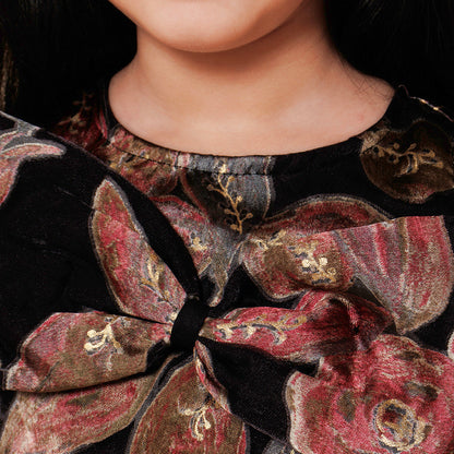 Bow Detailed Sleeveless Dress-Black