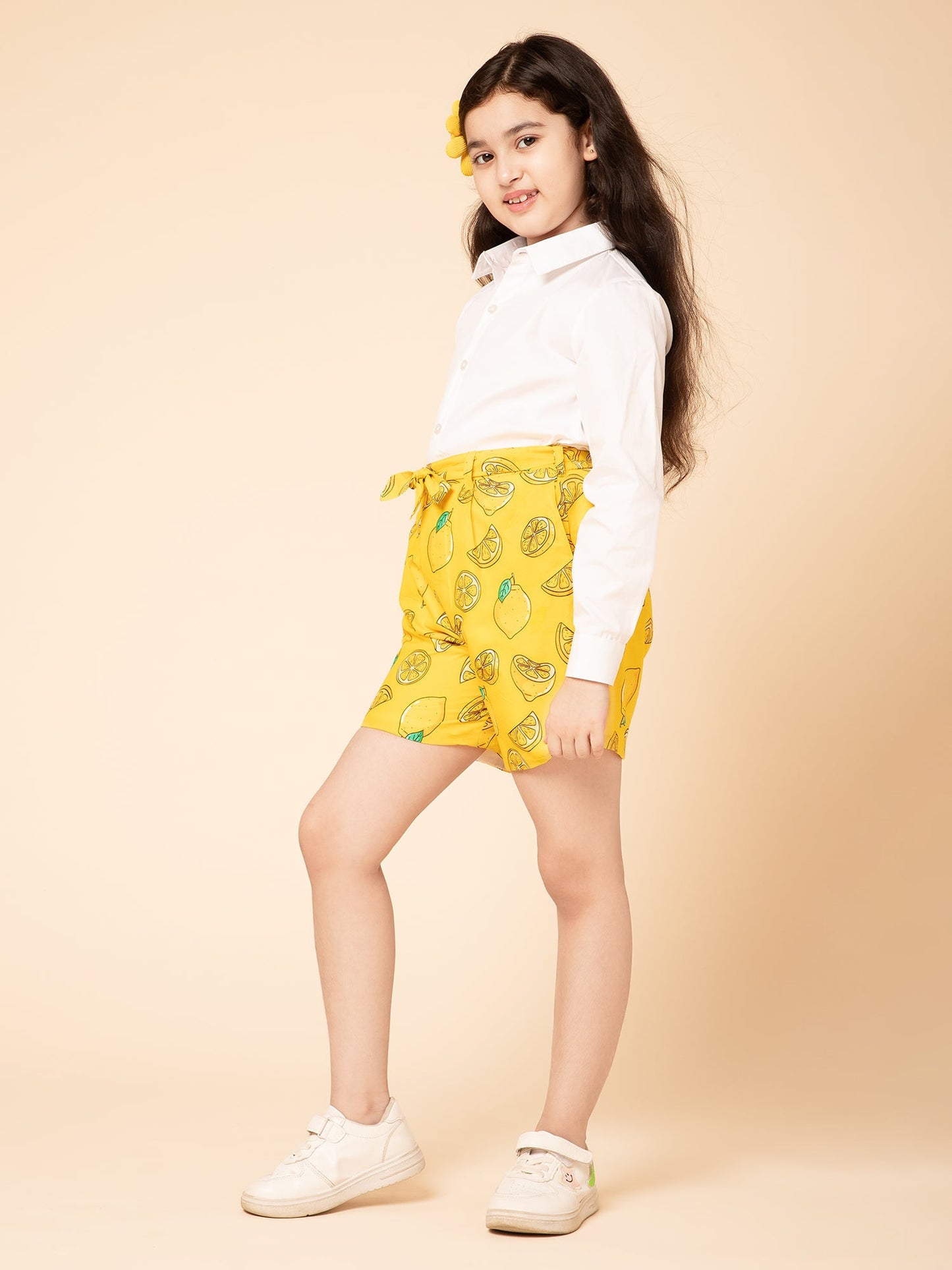 Printed Shorts and Shirt Yellow
