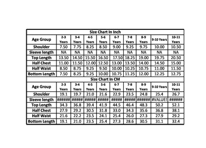 Girls Abstract Printed Skirt with Side Slits and Tank Top Set