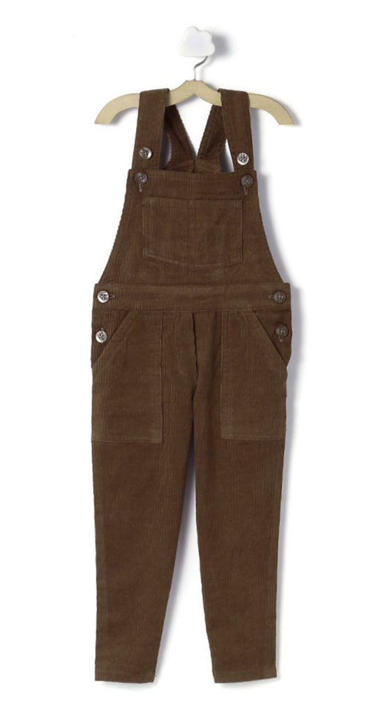 Cute Checks Shirt with Brown Dungaree