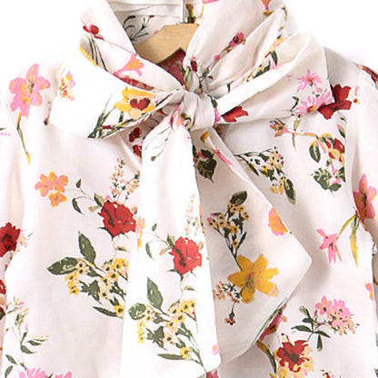 Stylish Flower Printed Top with Skirt - Red