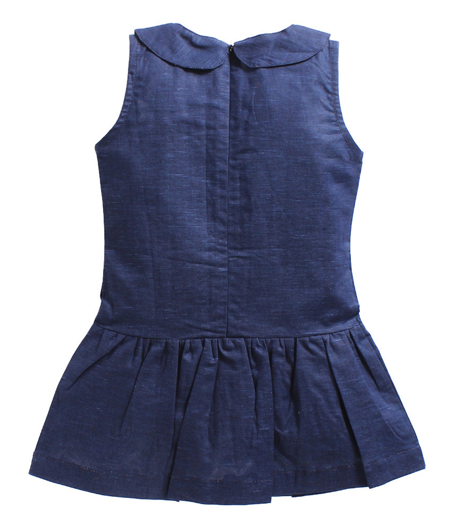Navy Blue Solid denim Mini Dress