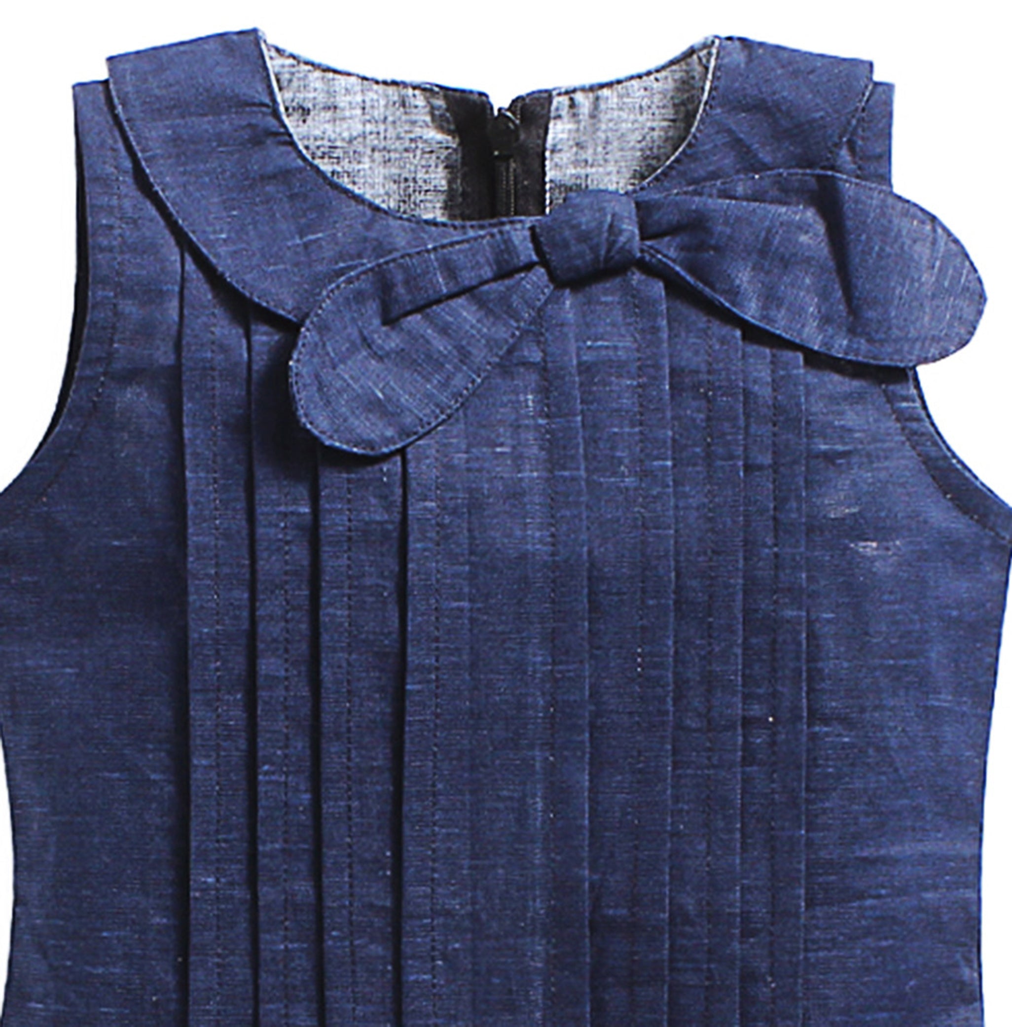 Navy Blue Solid denim Mini Dress