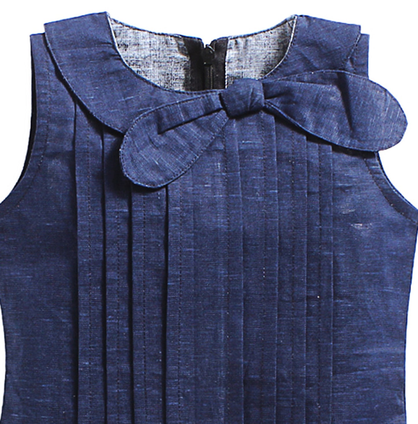 Navy Blue Solid denim Mini Dress