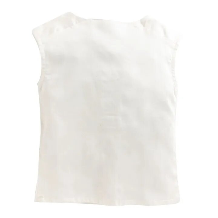 White Top with Attached Buttons &amp; Pant Set