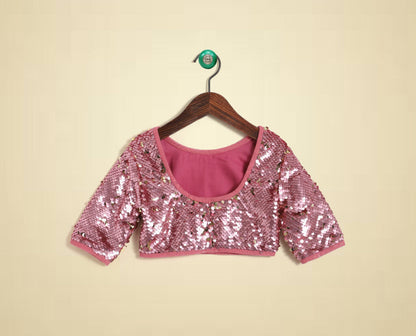 Pink Sequin Blouse