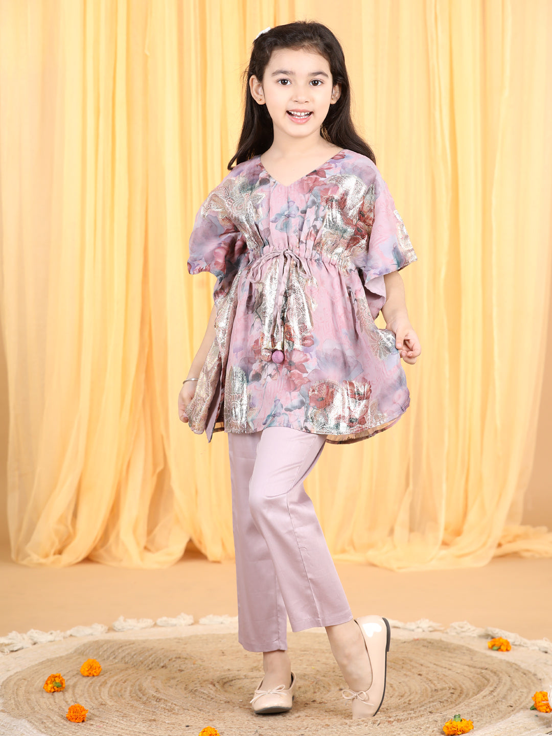 Piccolo Kaftan Pant with Zari Motifs (Set of 2)