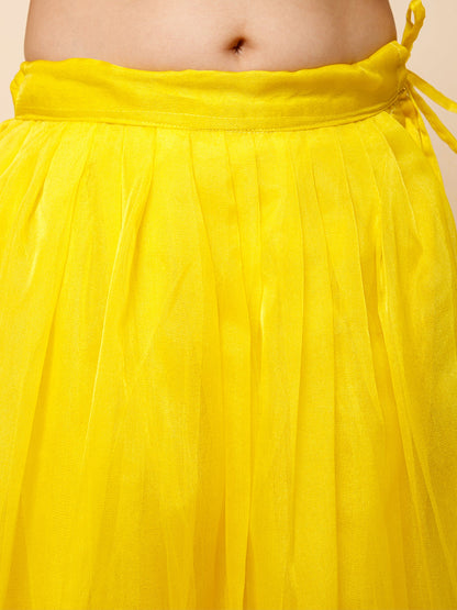 Piccolo-Silk Blend Blazer With Organza Skirt-Multi