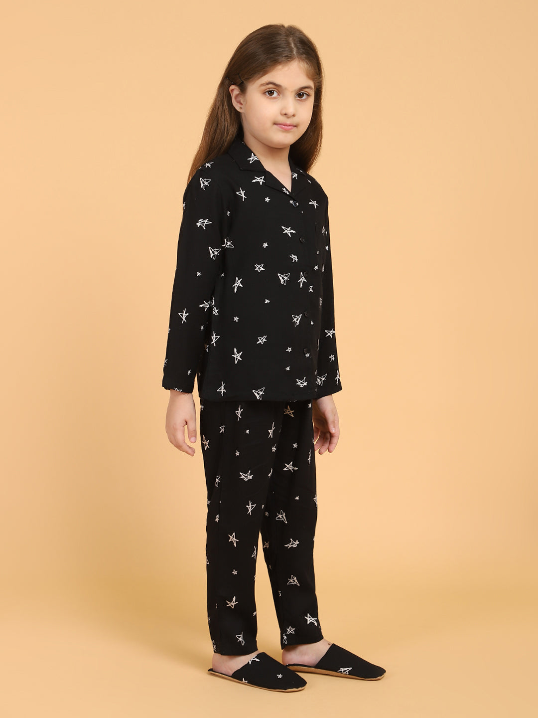 Black Top and Pyjama Set