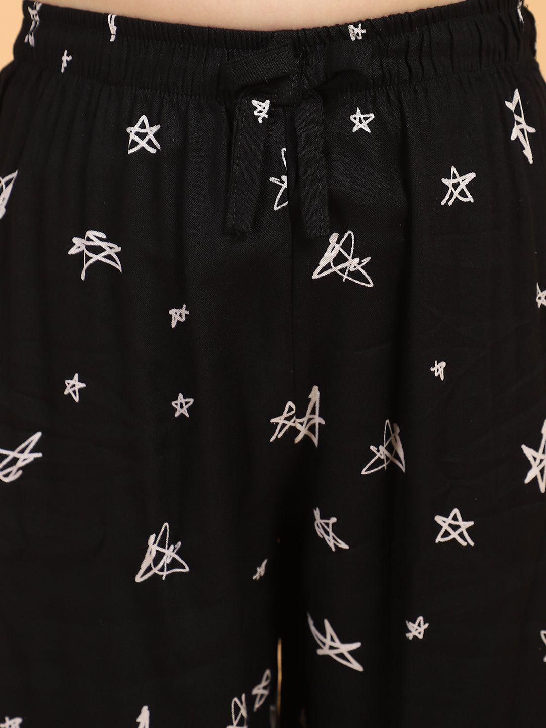 Black Top and Pyjama Set