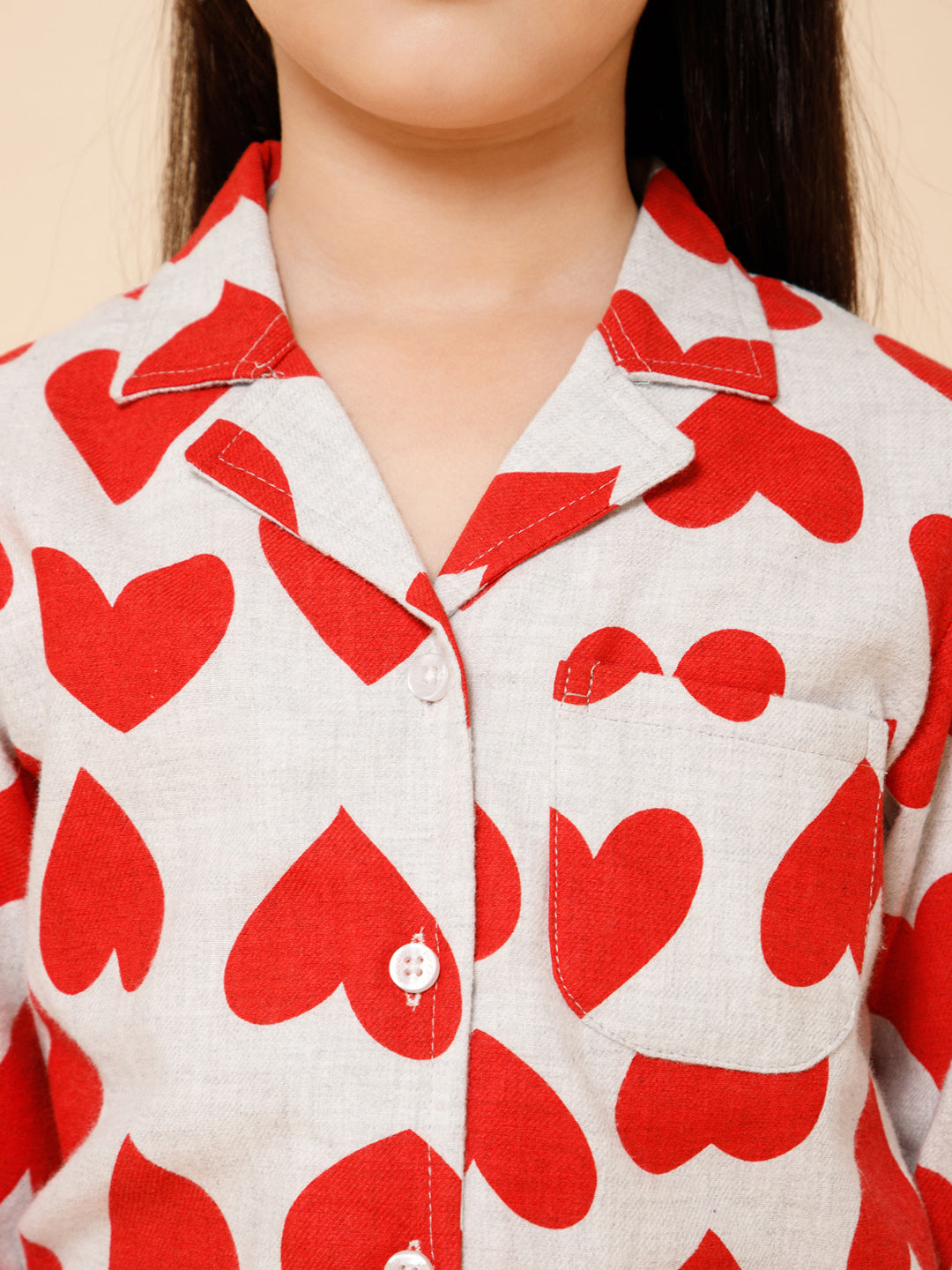 Piccolo-Printed Night Suit With Slip Ons- White