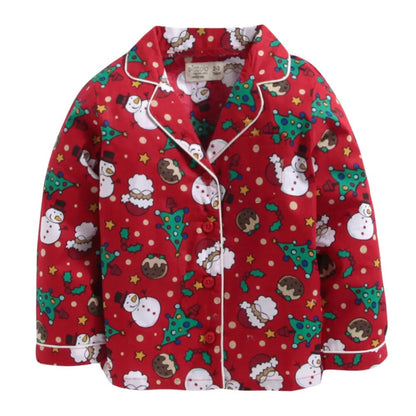 Red Floral Print Full Sleeve Shirt And Pyjama Set