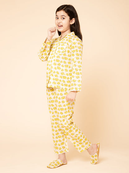 Yellow Elephant Night Shirt with Pyjama &amp; Slipper