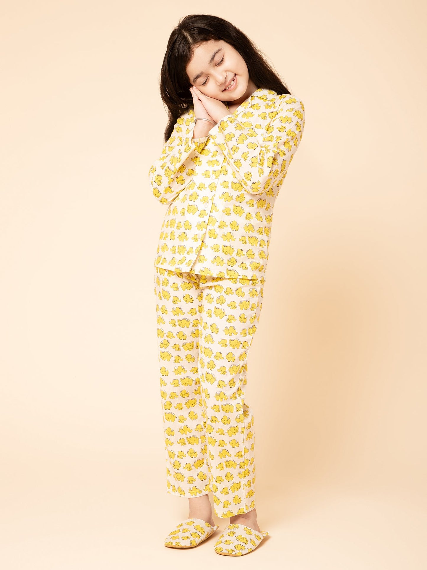 Yellow Elephant Night Shirt with Pyjama &amp; Slipper