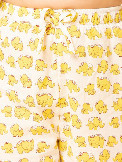 Yellow Elephant Night Shirt with Pyjama &amp; Slipper
