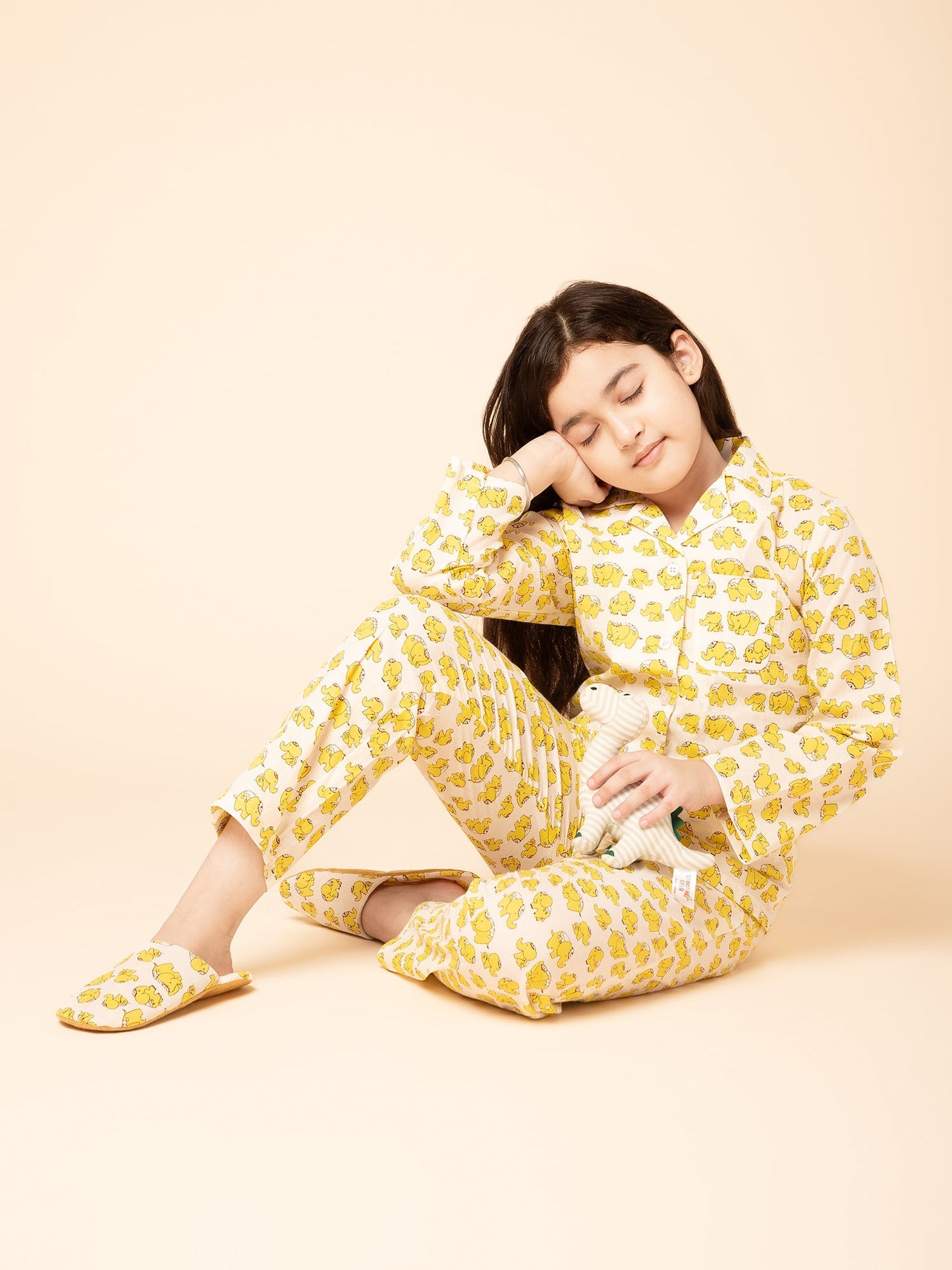 Yellow Elephant Night Shirt with Pyjama &amp; Slipper