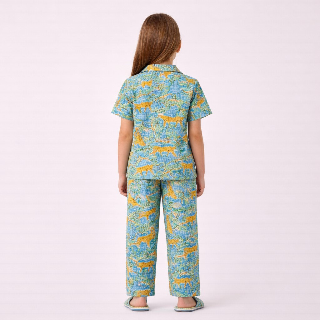 blue animal print nightsuit