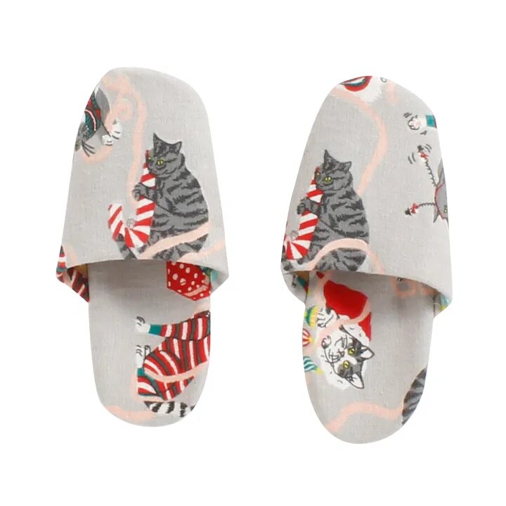 Gray Animal Cat Print  Shirt and Pyjama Set