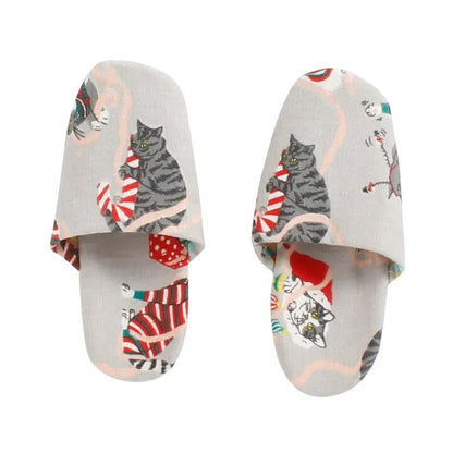 Gray Animal Cat Print  Shirt and Pyjama Set