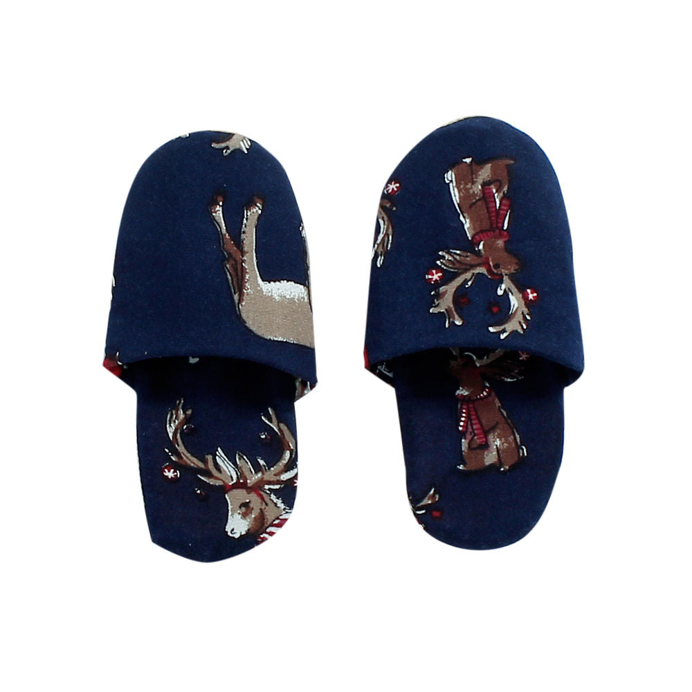 Navy Animal Print Shirt and Bottom Set