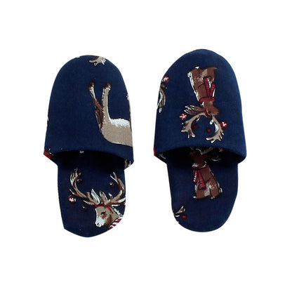 Navy Animal Print Shirt and Bottom Set