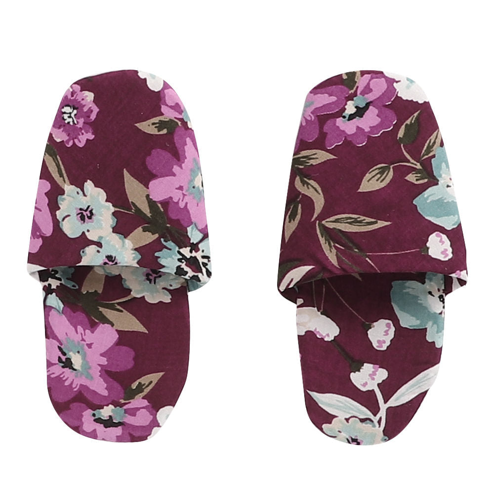 Floral Print Full Sleeves Top and Pyjama Set - Violet