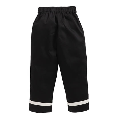 Solid Full Sleeves Top and Pyjama Set - Black