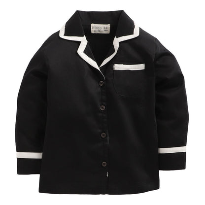 Solid Full Sleeves Top and Pyjama Set - Black