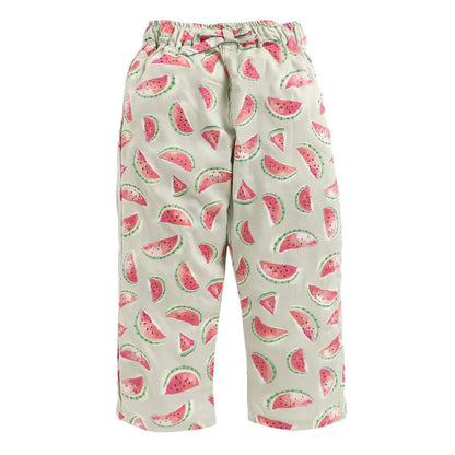 Fruit Print Full Sleeve Top And Pyjama Set-Cream