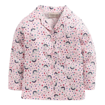 All Over Print Full Sleeve Top And Pyjama Set-Pink