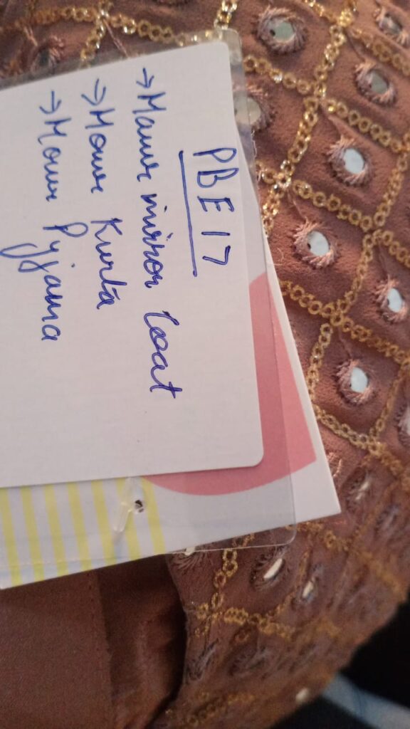 Mauve Kurta Pajama And Jacket Adorn With Mirror Work